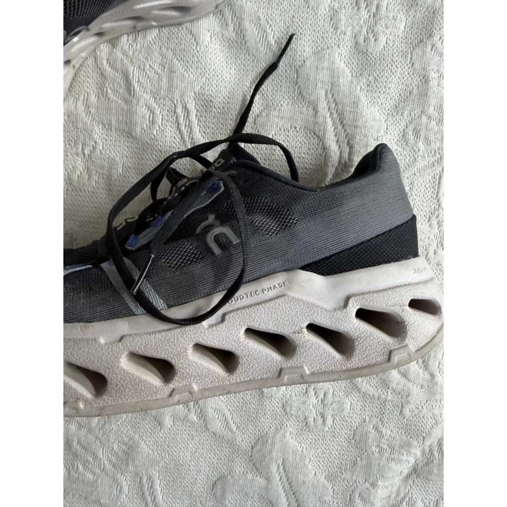 Men's On CloudTec Phase Black Blue Athletic Shoes Size 10